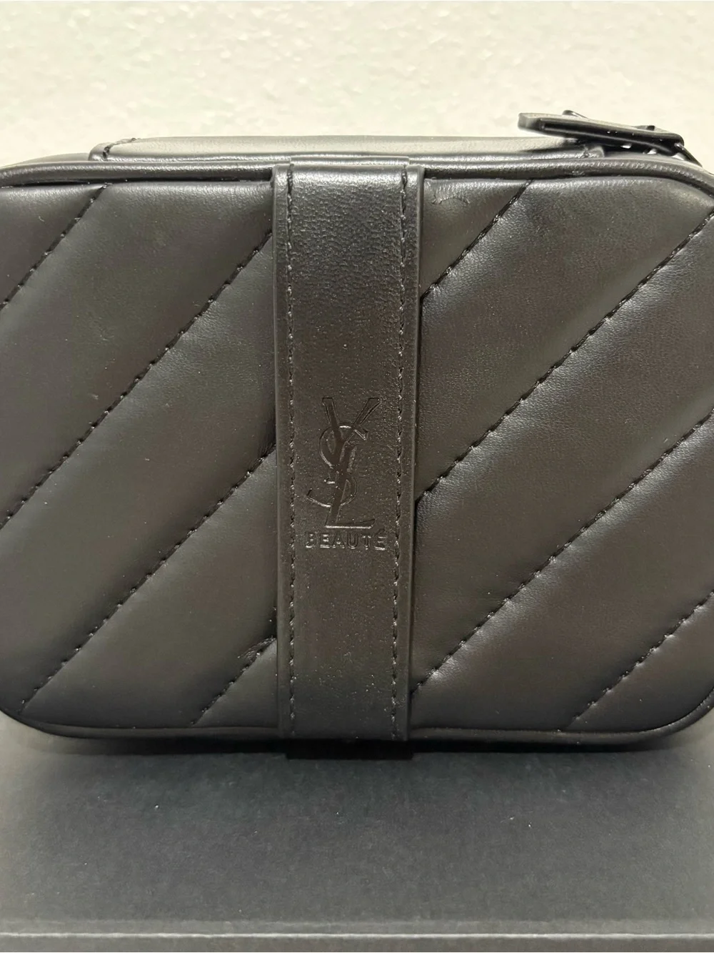 YSL Yves Saint Laurent GWP VIP Vanity Case Converted Bag Black Gold NEW